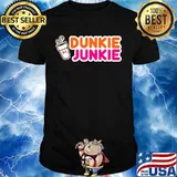 Dunkie Junkie Love Funny Coffee Sayings Novelty Shirt