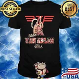 Eddie van halen playing guitar signature shirt