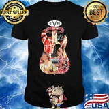 Eddie van halen playing guitar signature vintage shirt