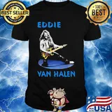 Eddie van halen playing guitar vintage shirt