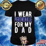 Esophageal Cancer Dad Periwinkle Ribbon Awareness Gift Long Sleeve T-Shirt