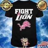 Fight like a lion breast cancer awareness shirt