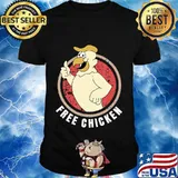 Free Chicken Anti Trump Funny thighland Design T-Shirt