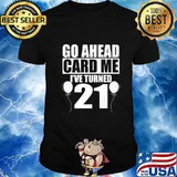 Funny Card Me Celebrant 21st Birthday Cake Candle Premium T-Shirt