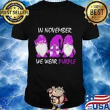 Gnomes in november we wear purple shirt