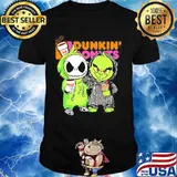 Grinch and jack skellington drink dunkin donuts shirt
