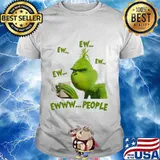 Grinch drink coffee ew people shirt