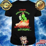 Grinch i hate morning people and morning and people shirt