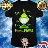 Grinch wearing mask ew people shirt