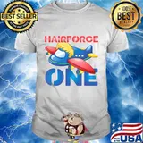 Hairforce one design for a trump satire friseure shirt