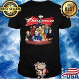 Halloween horror characters budweiser logo shirt