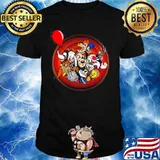 Halloween horror characters cartoon shirt