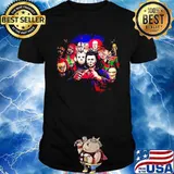 Halloween horror characters colorado flag shirt