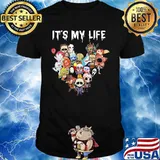 Halloween horror characters it's my life heart shirt