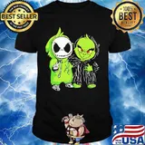 Halloween jack skellington and grinch shirt