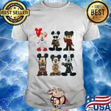 Halloween mickey mouse horror characters shirt