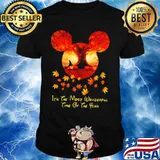 Halloween mickey mouse it's the most wonderful time of the year leaves map shirt