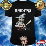 Halloween witch pumpkin oklahoma raiders baseball shirt