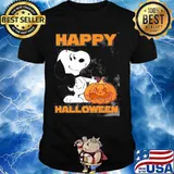 Happy halloween snoopy hug pumpkin shirt