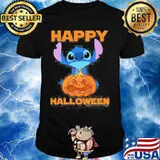 Happy halloween stitch hug pumpkin shirt