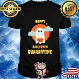 Happy Quarantine - Funny 2020 Ghost in PPE Halloween Shirt