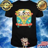 Hippie van art bus people shirt