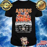 Houston astros american league championship series champions thank you for the memories signatures shirt