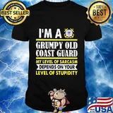 I'm a grumpy old coast guard my level of sarcasm depends on your level of stupidity 2020 shirt