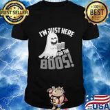 I'm Just Here For The Boos! Halloween Brew Cute Scary Gift T-Shirt