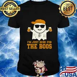 Im Just Here For The Beer Boos Halloween Funny Cool T-Shirt