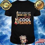 Just an old lady who got to see all the cool band suitar rose shirt
