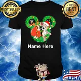 Lady and the tramp mickey mouse name here christmas shirt