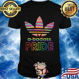 Lgbt a-badass pride adidas logo shirt