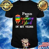 Lgbt proud of rainbow blood in my veins 2020 shirt