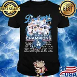 Los angeles dodgers baseball 2020 national league champions signatures shirt