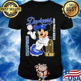 Los angeles dodgers world series mickey mouse disney baseball shirt