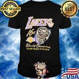 Los angeles lakers 16x world champions sixteen times shirt