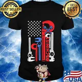 Machinist american flag vintage shirt