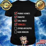 Mark red murder hornets pandemic turn 21 years old birthday shirt