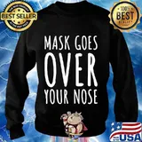 Mask goes over your nose covid 19 s Sweater