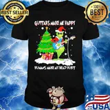 Merry christmas grinch guitars make me happy humans make my head hurt shirt