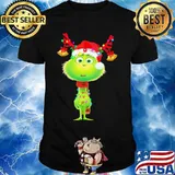 Merry christmas grinch santa light shirt