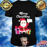 Merry christmas santa claus mask and toilet paper shirt