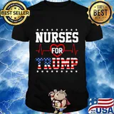 Nurses for trump american flag shirt