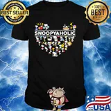 Official snoopy aholic heart shirt
