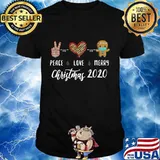 Peace Love Merry Christmas 2020 Gingerbread mask Shirt