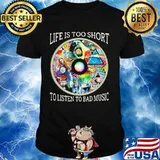 Pink floyd band cd life is too short to listen to bad music shirt