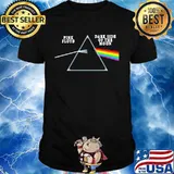 Pink floyd band dark side of the moon rainbow shirt