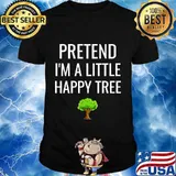 Pretend I'm A Little Happy Tree Funny Lazy Halloween Costume T-Shirt