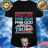 Pro life pro gun pro god trump usa flag election shirt